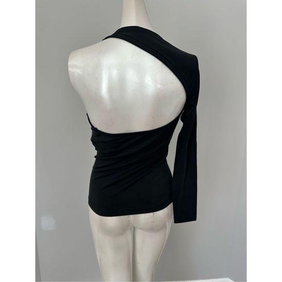 BALENCIAGA One-sleeve cutout stretch-jersey top Size 40 (US 8) $1185 - Picture 8 of 12
